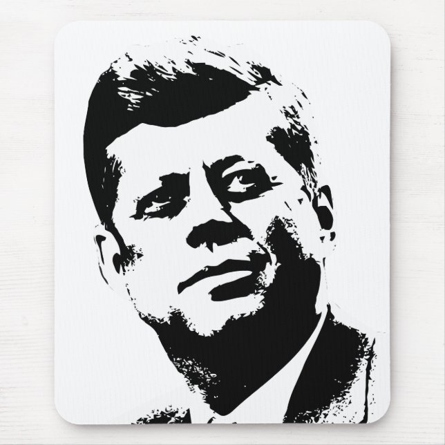 Mousepad Presidente Kennedy -- Preto e branco (Frente)