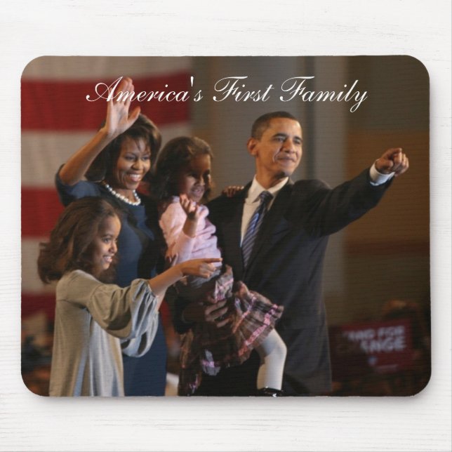 Mousepad Presidente Obama Primeiro Família Lembrança (Frente)
