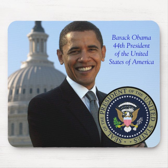 Mousepad Presidente Ouro Selo de Barack Obama 44o (Frente)