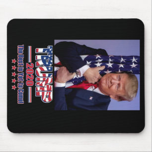 Mousepad Presidente Trump Abrangendo A Bandeira Americana
