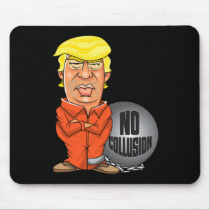 Mousepad Presidente Trump Sem Conluio Macacão Laranja Carto