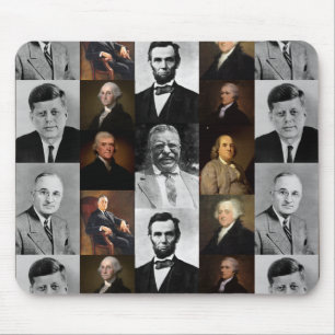 Mousepad Presidentes dos EUA, mais Hamilton e Franklin Hist