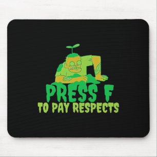 Mousepad Pressione F Para Render Respeito Zumbi Gamer Meme