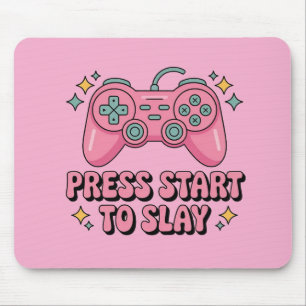Mousepad Pressione Start to Slay - Gamer Girl Kawaii Mousep