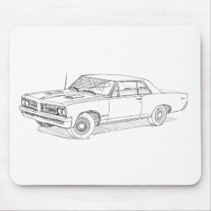 Mousepad Preto 1964 de Pontiac GTO