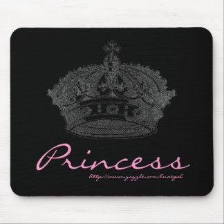 Mousepad preto/cor-de-rosa da coroa