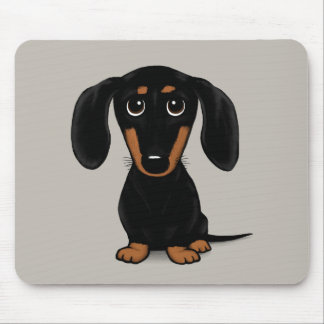 Mousepad Preto Curto-Curto-Curto-Curto e Tan Dachshund