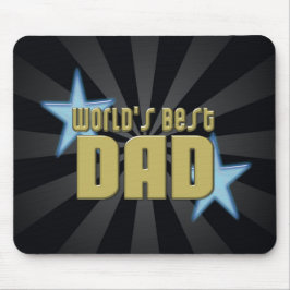 Mousepad Preto do pai do mundo o melhor/dia dos pais legal