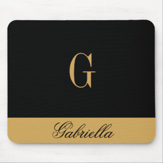 Mousepad Preto Dourado