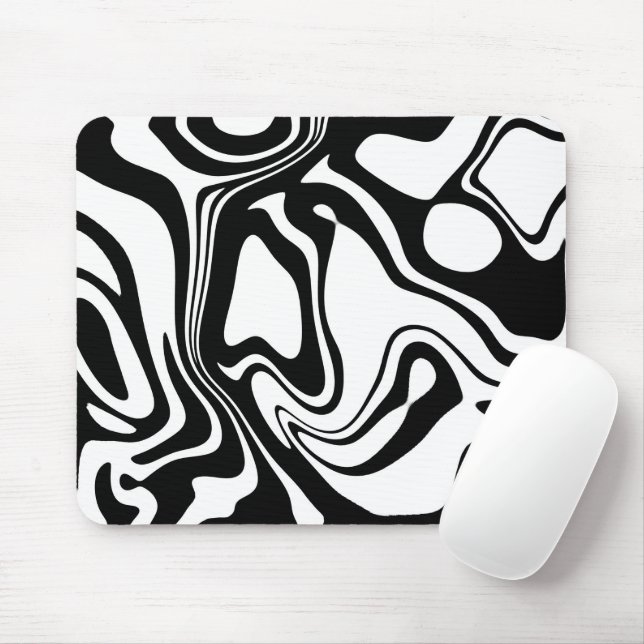 Mousepad Preto e Branco (Com mouse)
