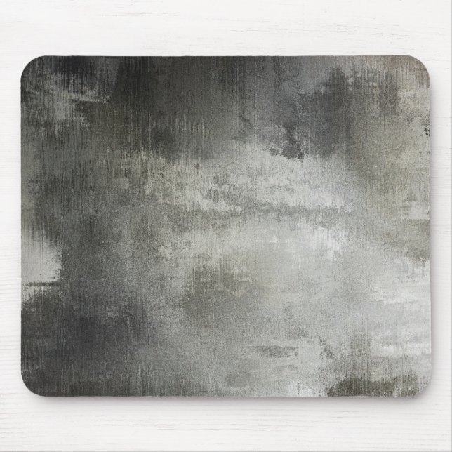 Mousepad preto e branco abstrato do grunge da arte textured (Frente)