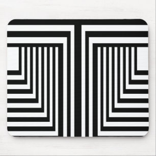 Mousepad Preto e Branco com risca