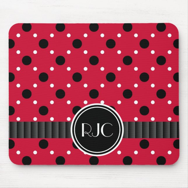 Mousepad Preto e branco da senhora Desinsetar Ponto (Frente)