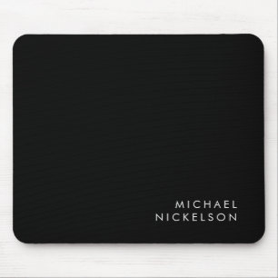 Mousepad   preto e branco modernos e mínimos adicionam seu