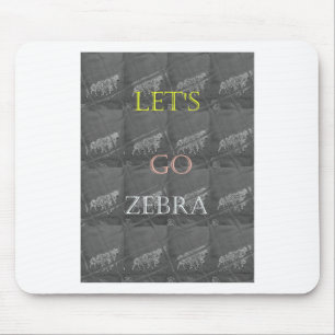Mousepad Preto e branco vamos Zebra Hakuna Matata motif