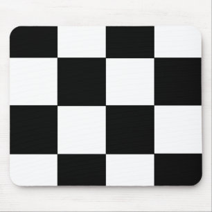 Mousepad Preto e branco verificados
