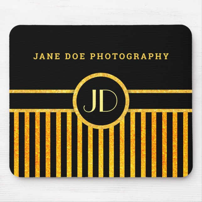 Mousepad Preto e Dourado (Frente)