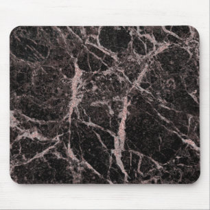 Mousepad Preto e Dourado Rosa Brilho Mármore Glamour Modern