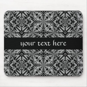 Mousepad Preto e prata