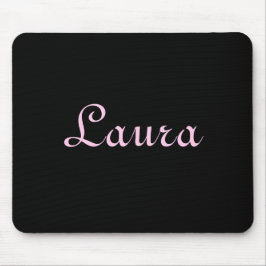 Mousepad Preto e Rosa Elegante