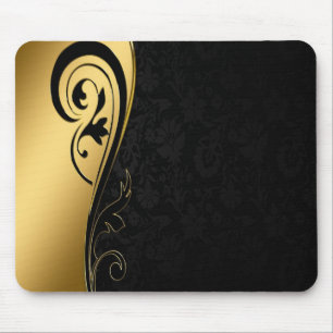 Mousepad Preto elegante e ouro