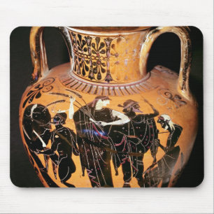 Mousepad Preto-figura vaso do sótão
