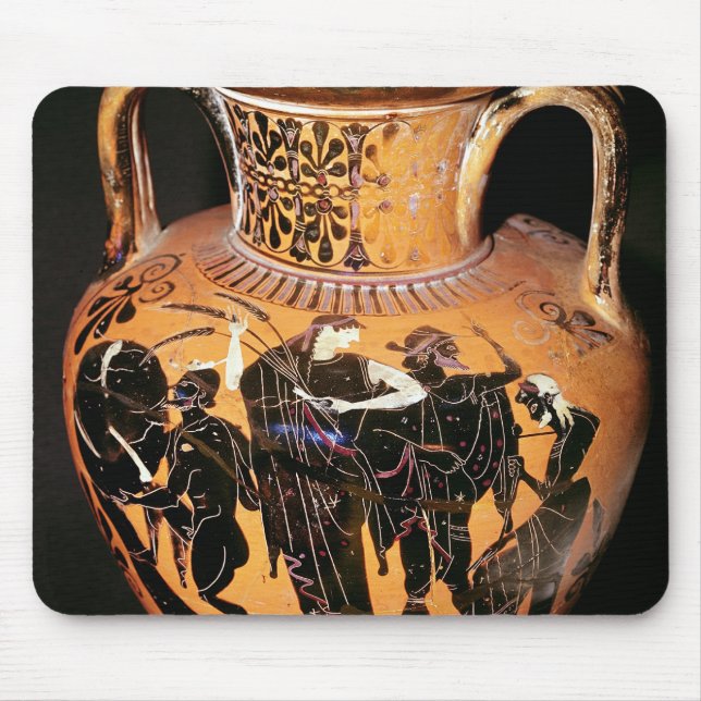 Mousepad Preto-figura vaso do sótão (Frente)