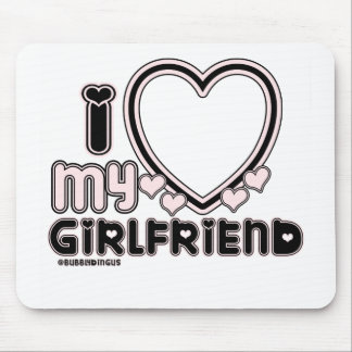 Mousepad preto i luv 1