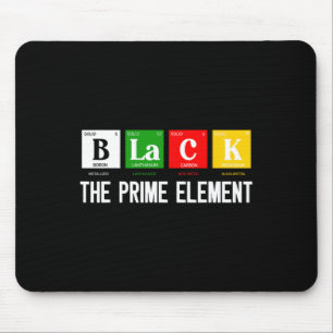 Mousepad Preto O Elemento Primário do Histórico Preto Perío