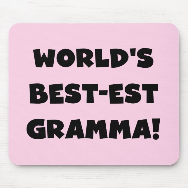Mousepad Preto ou branco do Melhor-est Gramma do mundo (Frente)