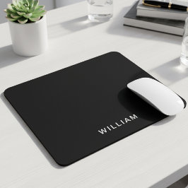 Mousepad Preto personalizado e monograma | Personalizado El