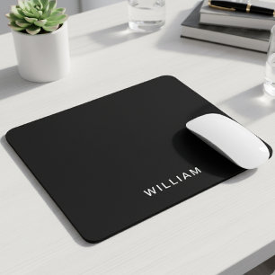 Mousepad Preto personalizado e monograma Personalizado El