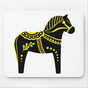 Mousepad Preto popular/amarelo/cavalo Dala do ouro, frisão