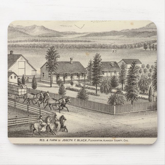 Mousepad Preto, residências Neal, propriedades (Frente)