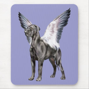 Mousepad Preto UC do anjo de great dane