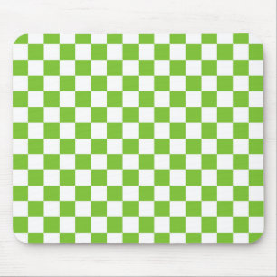 Mousepad Preto verde & branco Checkered