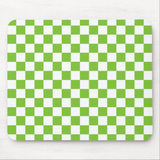 Mousepad Preto verde & branco Checkered