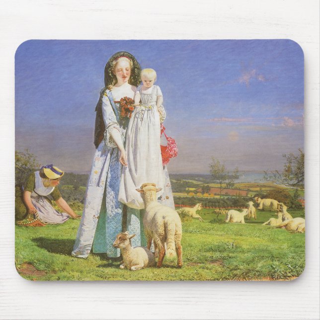 Mousepad Pretty Baa Lambs de Ford Madox Brown (Frente)