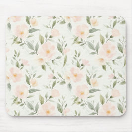 Mousepad Pretty Peach Flowers