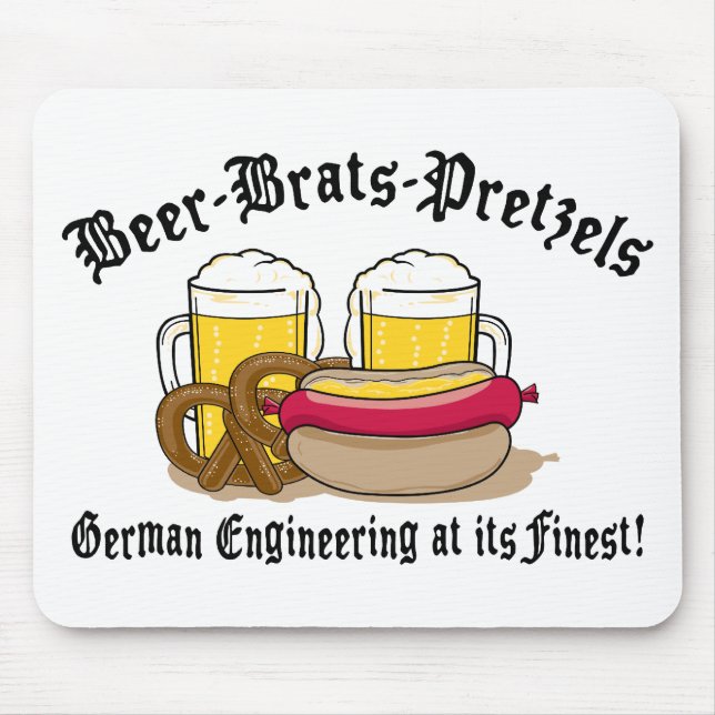 Mousepad Pretzeis dos pirralhos da cerveja alemães (Frente)
