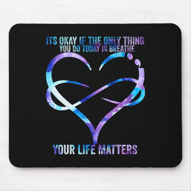 Mousepad Prevenção à Consciência Suicida Seus Problemas De  (Frente)