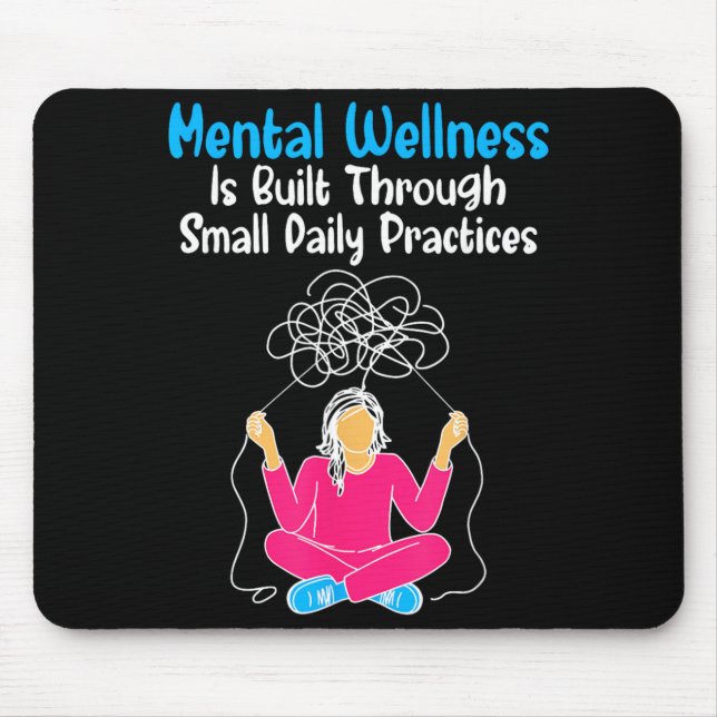 Mousepad Prevenção Conscientização Saúde Mental Bem-Estar (Frente)