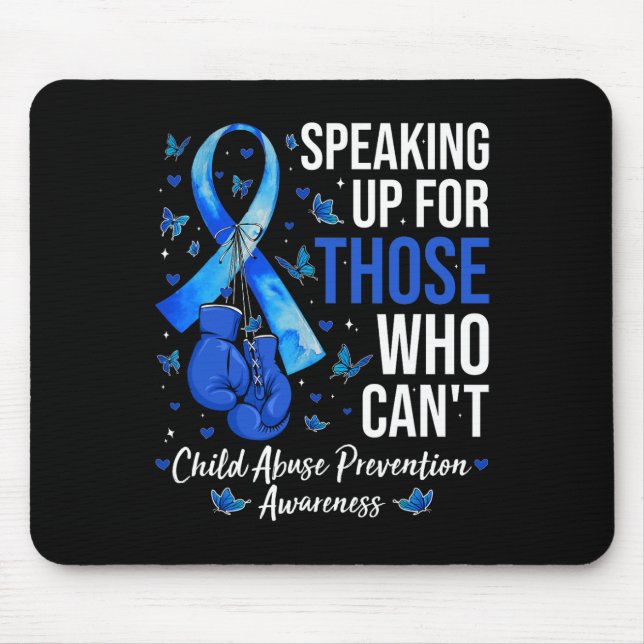 Mousepad Prevenção de abuso infantil Sensibilização Boxando (Frente)
