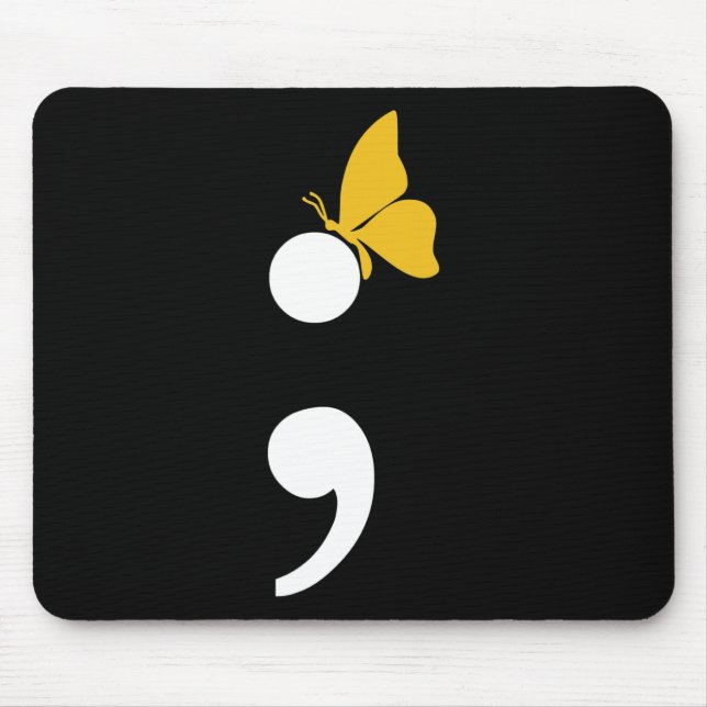 Mousepad Prevenção de Depressão Suicida com Borboletas Semi (Frente)