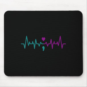 Mousepad Prevenção do Suicídio Conscientização Ponto e Vírg