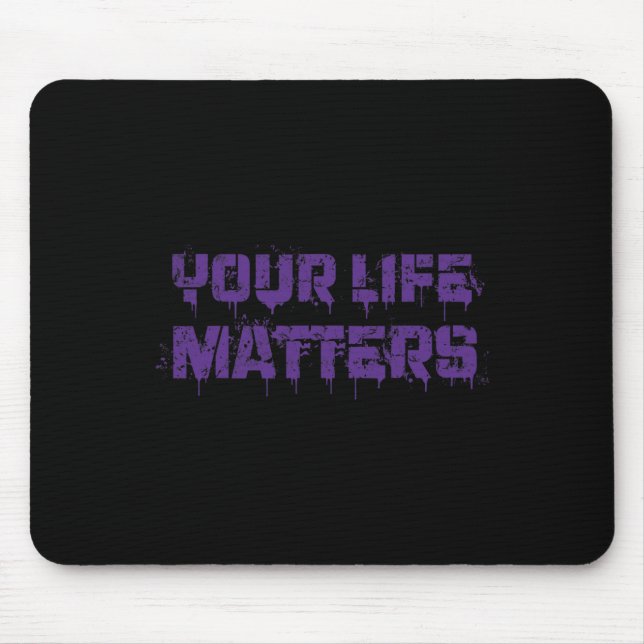 Mousepad Prevenção do Suicídio Conscientização Sua Vida Imp (Frente)