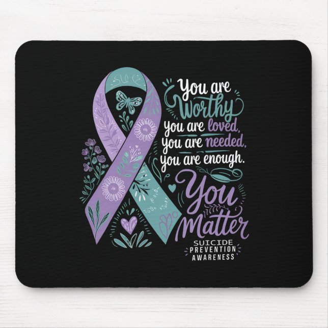 Mousepad Prevenção Suicida Sensibilização Apoio Positivo (Frente)