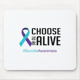 Mousepad Prevenção Suicida Sensibilização Teal E Roxo