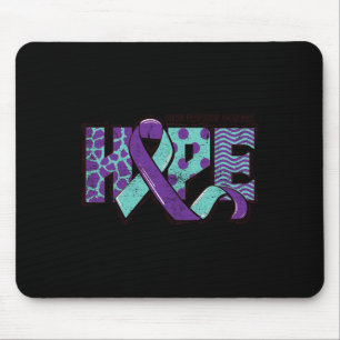 Mousepad Prevenção Suicida Sensibilização Teal E Roxo