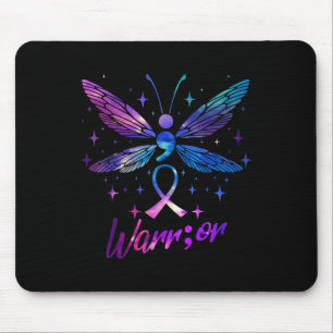 Mousepad Prevenir suicídio Guerreiro Sensibilização Roxo Te